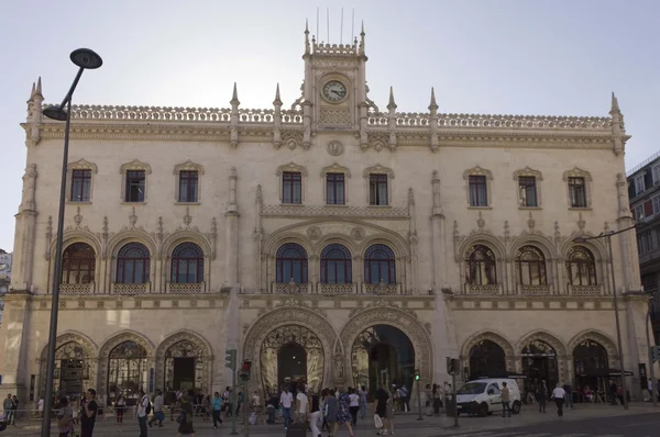 Edificio de la estación de tren Rossio en Lisboa —  Fotos de Stock