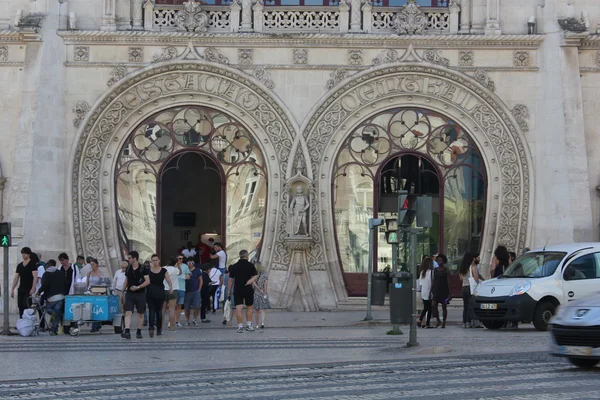 Entrada principal de la estación de tren Rossio —  Fotos de Stock