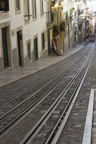 Funicular de Bica en Lisboa — Foto de Stock