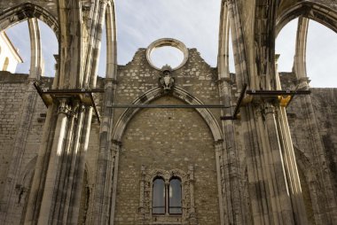 Carmo manastır Lizbon Lizbon depremi nedeniyle roofless