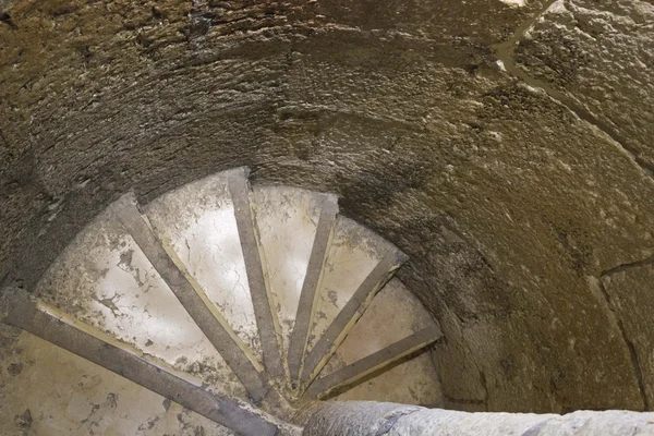 Spiral staircase inside Belem Tower in Lisbo — Stock Photo, Image