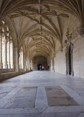 Hallway of the Jeronimos Monastery in Belem