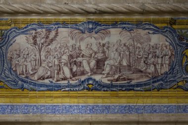 Jeronimos Monastery iç azulejos tasvir