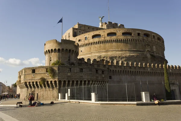 Overview of Castel Sant 'Angelo in Rome — стоковое фото