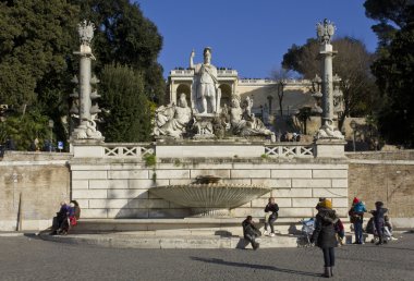 Tiber arasında Roma ve Aniene Çeşmesi