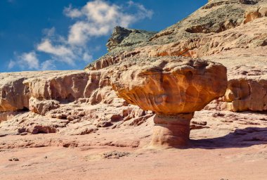 Geological formations in Timna park clipart