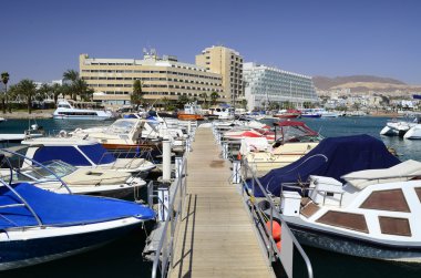 Eilat, İsrail için deniz lagoon