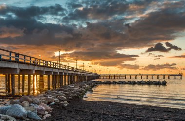 Dawn, Litvanya, Baltık Denizi, deniz İskelesi