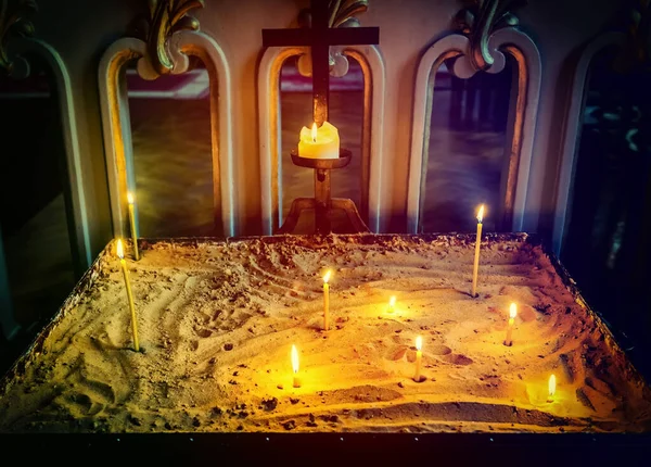 Candles Church Saint John Orthodox European Monastery — Stock Photo, Image
