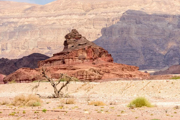 Вид Пустельний Пейзаж Скелястими Пагорбами — стокове фото