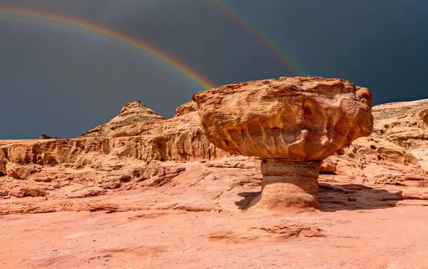 Arco Íris Sobre Formação Geológica Única Período Jurássico Parques Nacionais — Fotografia de Stock