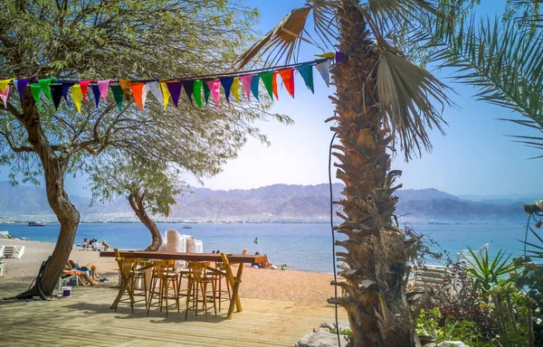 Scenic View Tropical Shore Red Sea Eilat Israel — Stock Photo, Image
