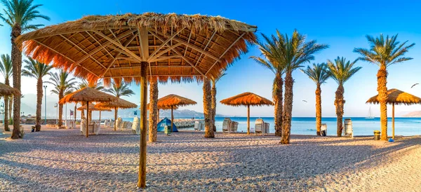 Kızıl Deniz, Eilat ve İsrail 'in tropikal plajlarının manzarası