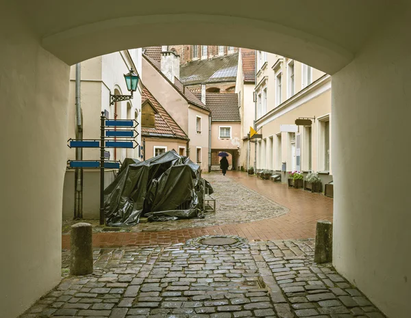 Motif automnal dans le vieux Riga, Lettonie — Photo