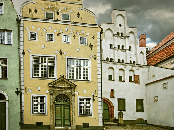 Les plus vieux bâtiments de la vieille ville de Riga, Lettonie — Photo