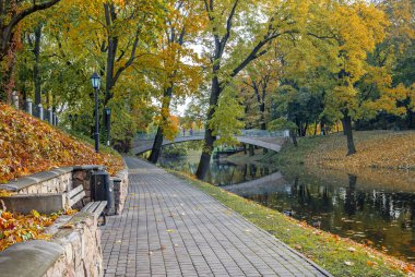 Sonbahar park Riga, Letonya