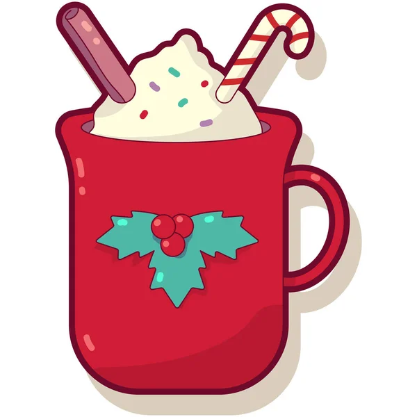 Red Cup Vector Cartoon Ilustração Isolada Fundo Branco — Vetor de Stock