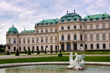 Beautiful view of Schloss Belvedere in Vienna, Austria, Europe a clipart