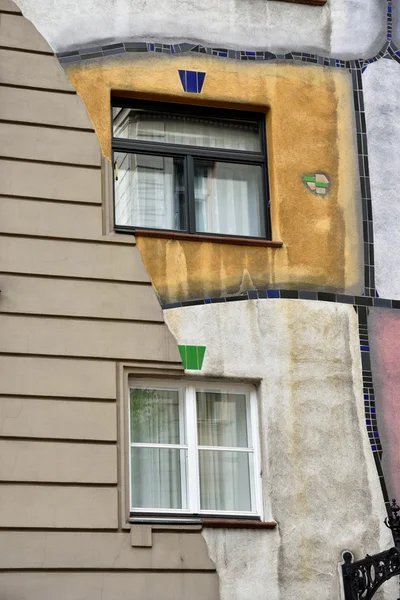 Détail de la maison Hundertwasser à Vienne, Autriche, Europe. Voyages — Photo