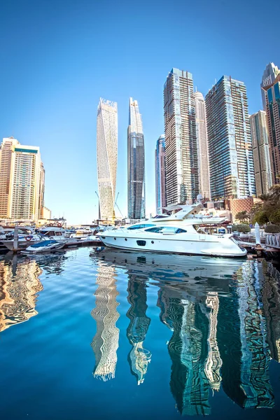Dubai Emirati Arabi Uniti Febbraio 2021 Iscrizione Dubai Marina Sul — Foto Stock