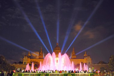 Barselona, İspanya, Ağustos 12: palau nacional de montjuic üzerinde augu
