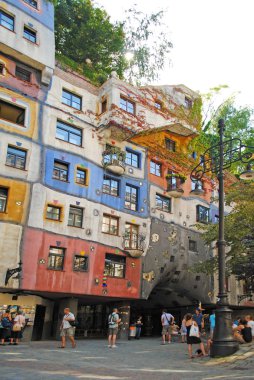 Viyana, Ağustos 8: hundertwasser evi Viyana'nın