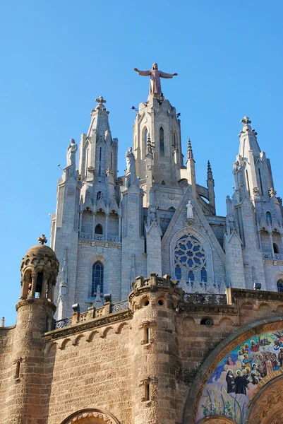 Chiesa espiatoria del Sacro Cuore di Gesù sul monte Tibida — Foto Stock