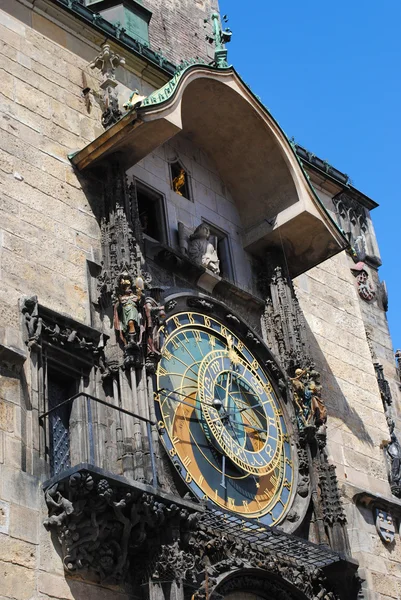 Relógio astronômico na praça central de Praga — Fotografia de Stock