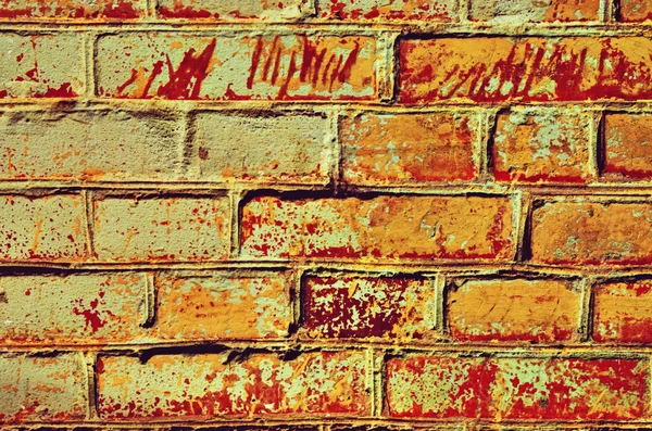 Текстура цегляної стіни (абстрактний фон, вінтажний, гранж-туман — стокове фото