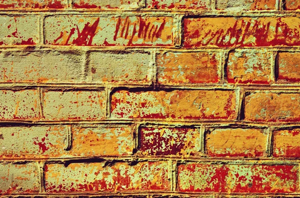 Brick wall texture (abstract background, vintage, grunge - conce — Stock Photo, Image