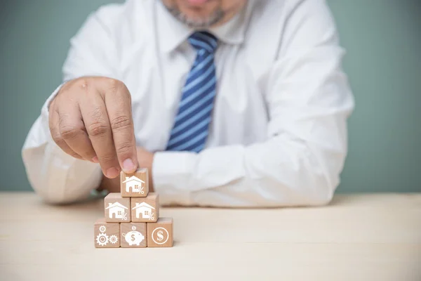 Concept Geld Besparen Voor Het Kopen Van Een Huis Lening — Stockfoto