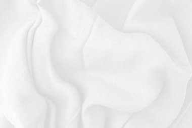 Arkaplan için beyaz kumaş ve desen. Tasarım arka planı için soyut lüks pamuk beyazı dokusu.