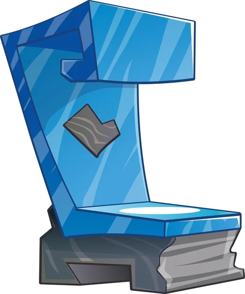Ice chair throne with snow. Cartoon chair isolated vector illustration. — Stock Vector