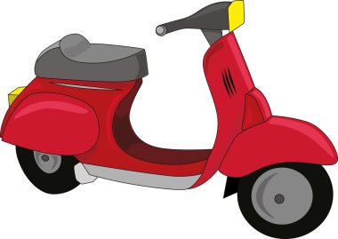 Kırmızı motorlu bisiklet vintage tarzı