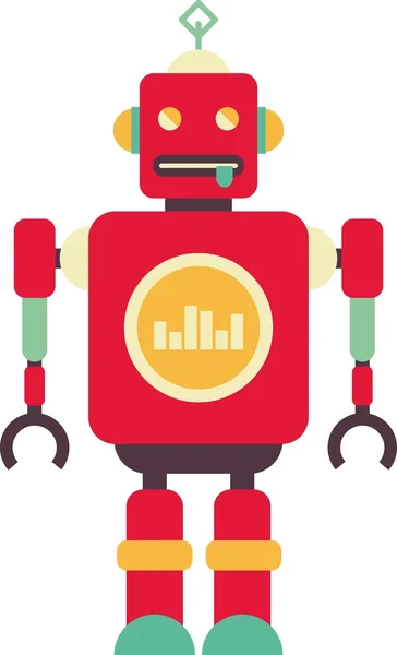 Máquina Robot icono plano — Vector de stock