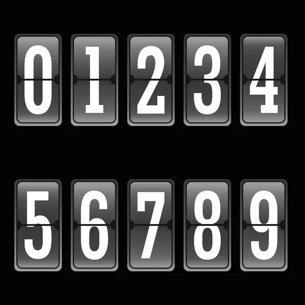 Futebol números do placar de futebol definido de 0 a 9 — Vetor de Stock