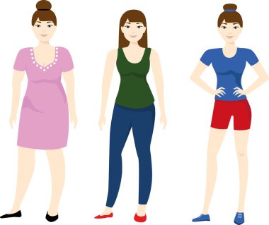 Bayanlar ile farklı kitle vücut. Kadın kilo kaybı.