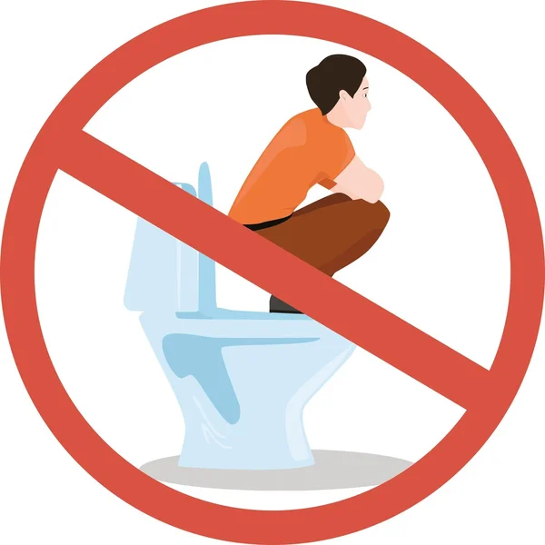 Toilet rules: do not step on the toilet sign ⬇ Vector Image by © sasha