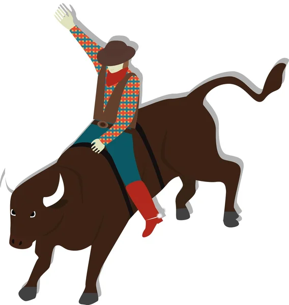 Εικονογράφηση matador ιππασία ταύρων στην Ισπανία. Ταυρομάχος. — Διανυσματικό Αρχείο