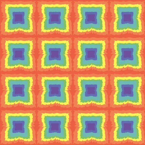 Bezproblémový abstraktní vzor mnohobarevných čtverců. — Stockový vektor