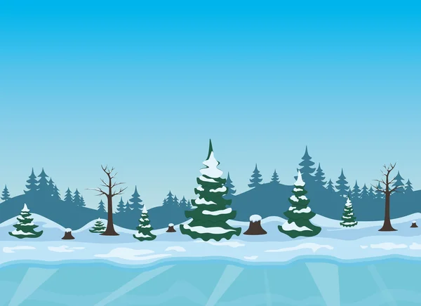 Forêt d'hiver — Image vectorielle