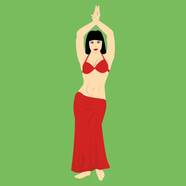 Belly dancer girl — Stock Vector