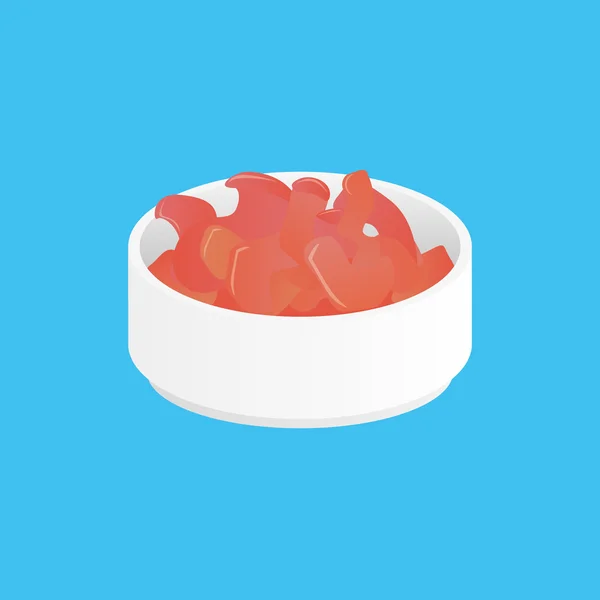 Gingembre pour sushi dans un bol — Image vectorielle