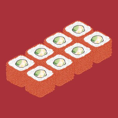California roll. Japon suşi.