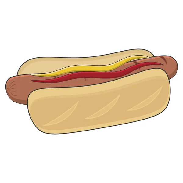 Vektor hotdog mustár és ketchup — Stock Vector