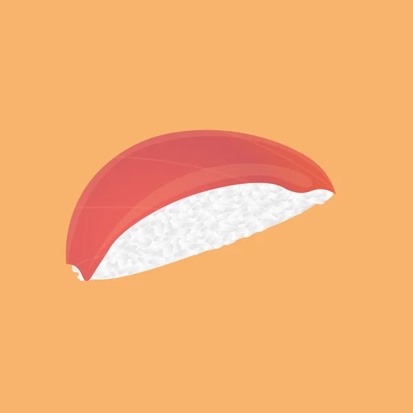 Sushi isolé au thon — Image vectorielle