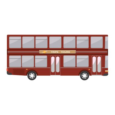 Çift katlı İngilizce modern otobüs