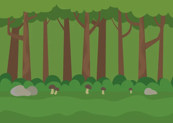 Bosque de verano sin fisuras — Vector de stock