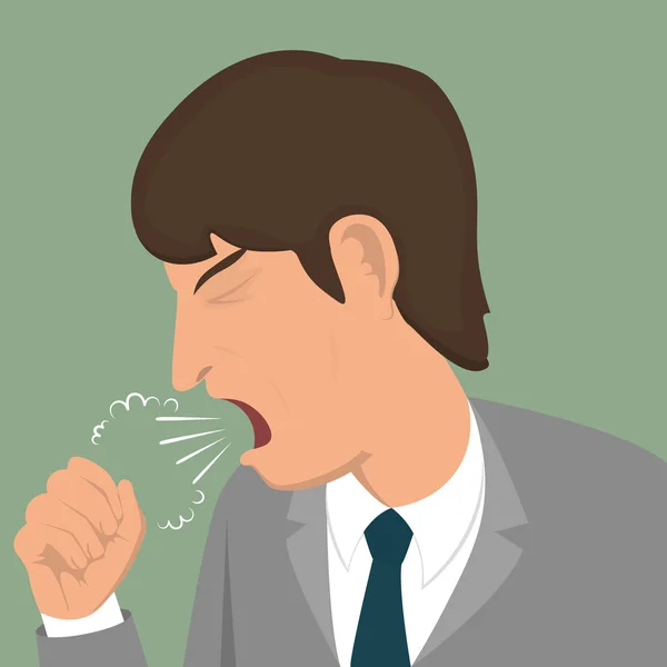 Coughing man icon — Stock Vector