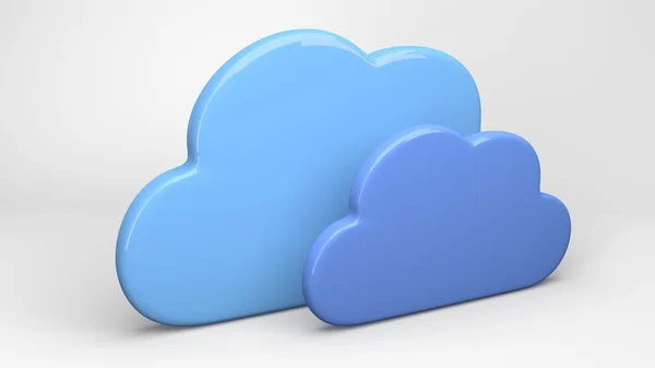 Concetto di cloud computing rendering 3D — Foto Stock